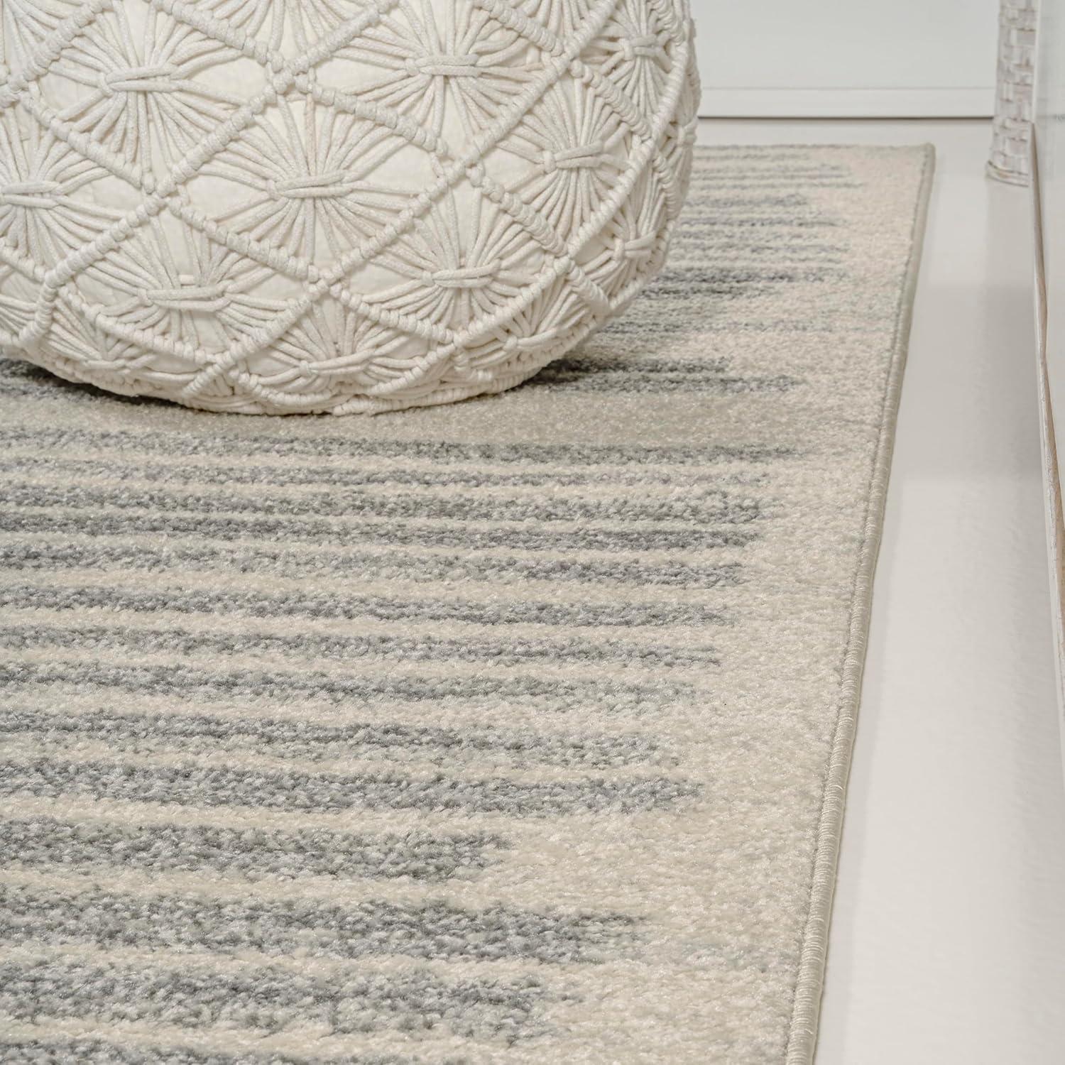 image:imageJONATHAN Y Khalil Modern Berber Stripe CreamBlack Indoor Area Rug 10x13 Contemporary Bohemian EasyCleaning for Living Room Bedroom Kitchen Pet Friendly NonShedding MOH207A13CreamGray