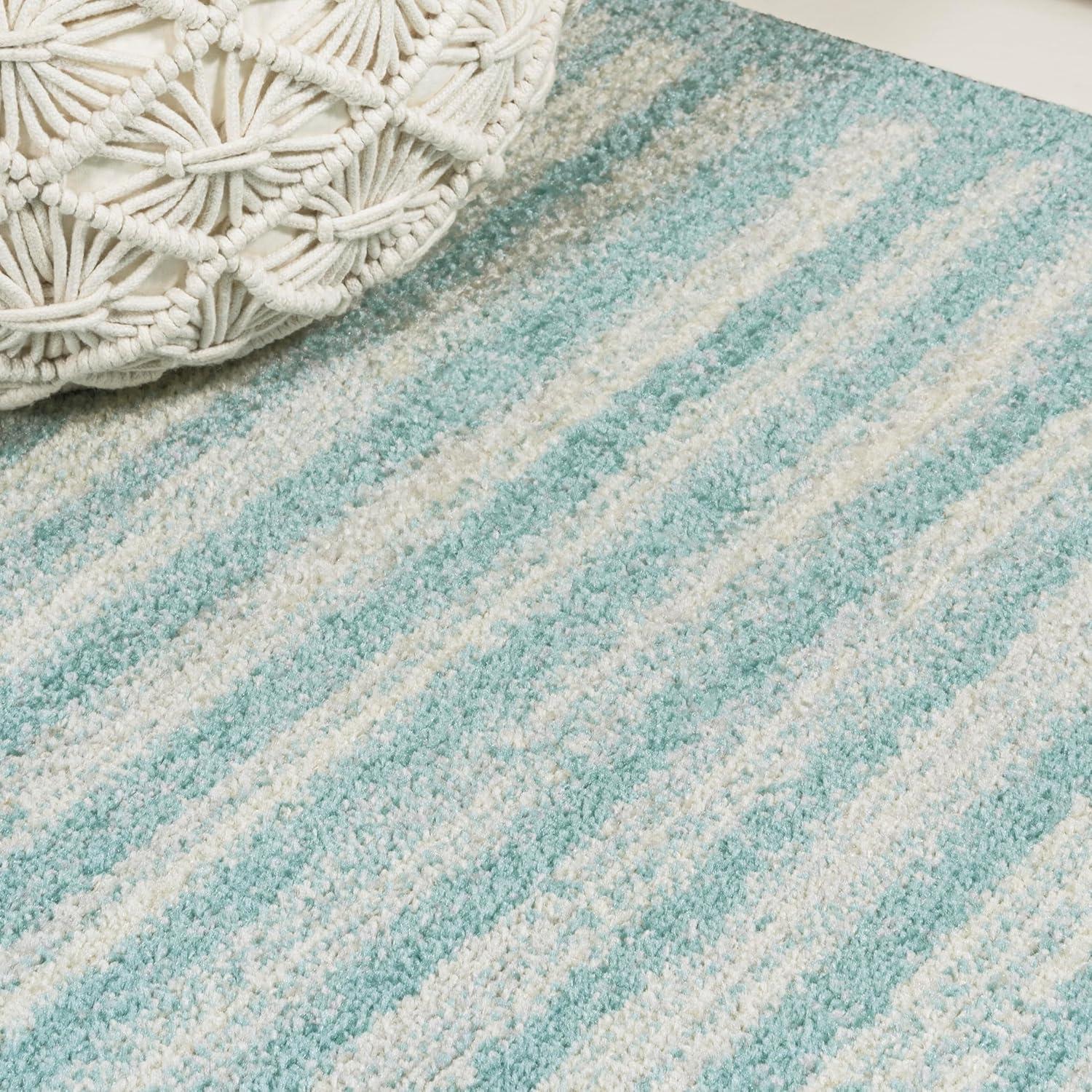image:imageJONATHAN Y Khalil Modern Berber Stripe CreamBlack Indoor Area Rug 10x13 Contemporary Bohemian EasyCleaning for Living Room Bedroom Kitchen Pet Friendly NonShedding MOH207A13TurquoiseCream