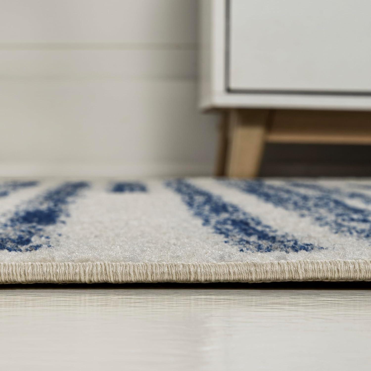 image:imageJONATHAN Y Khalil Modern Berber Stripe CreamBlack Indoor Area Rug 10x13 Contemporary Bohemian EasyCleaning for Living Room Bedroom Kitchen Pet Friendly NonShedding MOH207A13CreamNavy