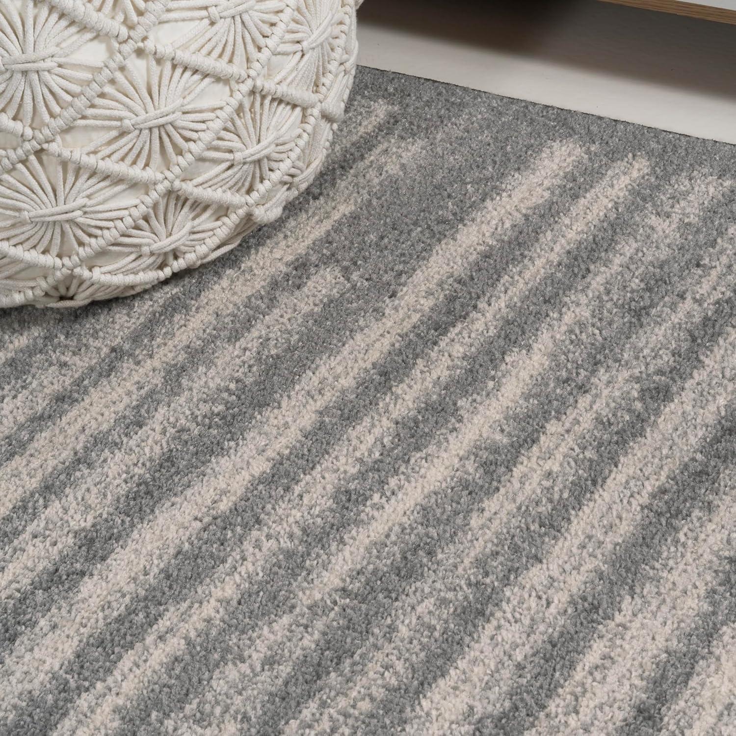 image:imageJONATHAN Y Khalil Modern Berber Stripe CreamBlack Indoor Area Rug 10x13 Contemporary Bohemian EasyCleaning for Living Room Bedroom Kitchen Pet Friendly NonShedding MOH207A13GrayCream