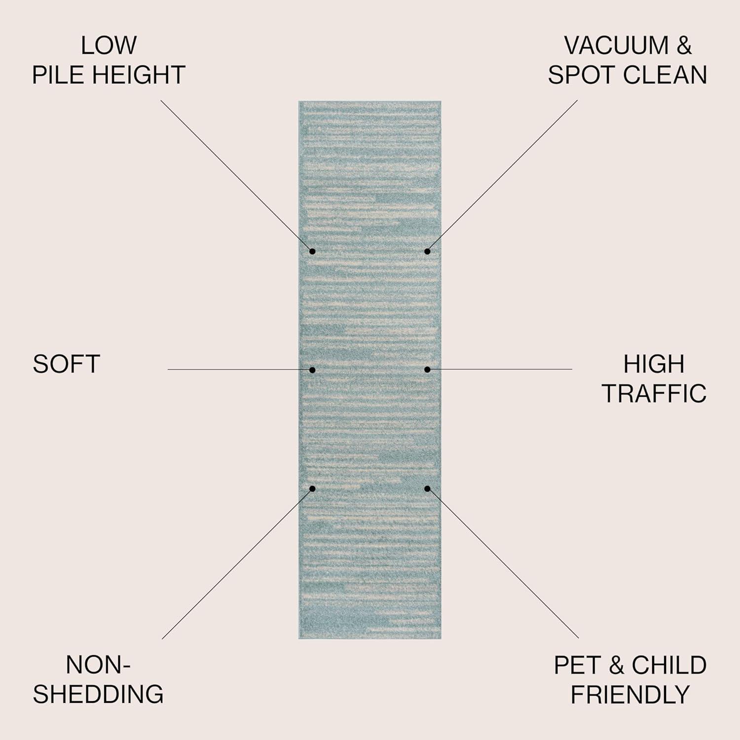 image:imageJONATHAN Y Khalil Modern Berber Stripe CreamBlack Indoor Area Rug 10x13 Contemporary Bohemian EasyCleaning for Living Room Bedroom Kitchen Pet Friendly NonShedding MOH207A13TurquoiseCream