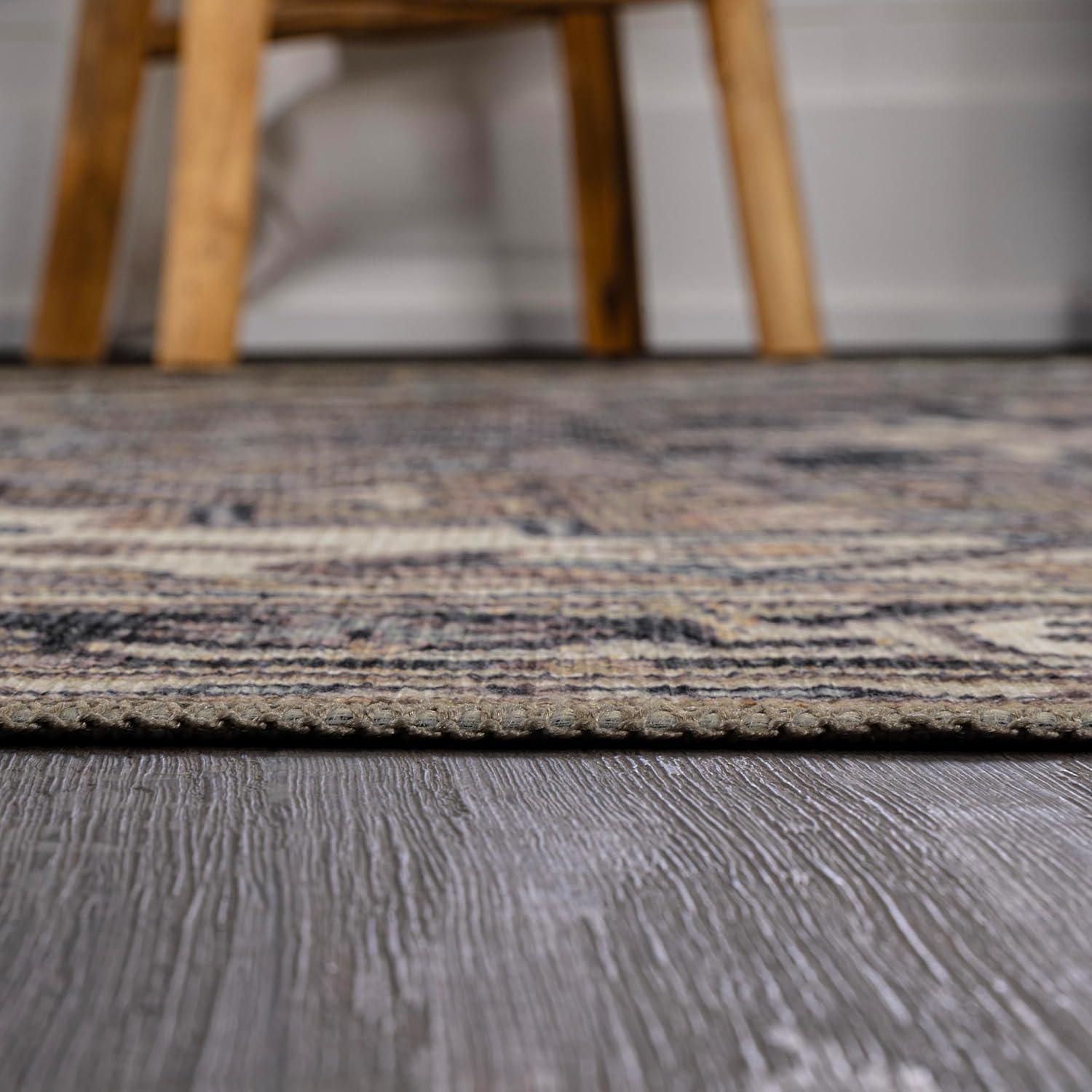 image:imageJONATHAN Y Machine Washable Indoor Area Rug 3X5 GreenNavyCream Cirali Ornate Large Medallion for Living Room Bedroom Kitchen Office EasyCleaning PetFriendly NonShedding WSH105C3CiraligreenNavyCream