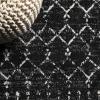 JONATHAN Y Boho Vintage Diamond Cream/Navy Indoor Area Rug 9X12 ft, Moroccan Hype for Living Room, Bedroom, Kitchen, Office, Easy-Cleaning, High Traffic, Pet-Friendly, Non-Shedding (MOH101F-9)(Black/Ivory)