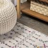 JONATHAN Y Boho Vintage Diamond Cream/Navy Indoor Area Rug 9X12 ft, Moroccan Hype for Living Room, Bedroom, Kitchen, Office, Easy-Cleaning, High Traffic, Pet-Friendly, Non-Shedding (MOH101F-9)(Ivory/Multi)