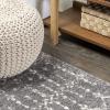 JONATHAN Y Boho Vintage Diamond Cream/Navy Indoor Area Rug 9X12 ft, Moroccan Hype for Living Room, Bedroom, Kitchen, Office, Easy-Cleaning, High Traffic, Pet-Friendly, Non-Shedding (MOH101F-9)(Gray/Ivory)