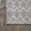 JONATHAN Y Boho Vintage Diamond Cream/Navy Indoor Area Rug 9X12 ft, Moroccan Hype for Living Room, Bedroom, Kitchen, Office, Easy-Cleaning, High Traffic, Pet-Friendly, Non-Shedding (MOH101F-9)(Gray/Ivory)