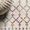 JONATHAN Y Boho Vintage Diamond Cream/Navy Indoor Area Rug 9X12 ft, Moroccan Hype for Living Room, Bedroom, Kitchen, Office, Easy-Cleaning, High Traffic, Pet-Friendly, Non-Shedding (MOH101F-9)(Ivory/Multi)
