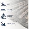 JONATHAN Y Khalil Modern Berber Stripe Cream/Black Indoor Area Rug, 10×13, Contemporary, Bohemian, Easy-Cleaning for Living Room, Bedroom, Kitchen, Pet Friendly, Non-Shedding (MOH207A-13)(Gray/Cream)
