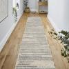 JONATHAN Y Khalil Modern Berber Stripe Cream/Black Indoor Area Rug, 10×13, Contemporary, Bohemian, Easy-Cleaning for Living Room, Bedroom, Kitchen, Pet Friendly, Non-Shedding (MOH207A-13)(Cream/Gray)