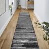 JONATHAN Y Khalil Modern Berber Stripe Cream/Black Indoor Area Rug, 10×13, Contemporary, Bohemian, Easy-Cleaning for Living Room, Bedroom, Kitchen, Pet Friendly, Non-Shedding (MOH207A-13)(Black/Cream)