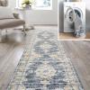 JONATHAN Y Machine Washable Indoor Area Rug 3X5 Dark Pink/Black/White, Bausch Bohemian Distressed Chenille for Living Room, Bedroom, Kitchen, Easy-Cleaning, Pet-Friendly, Non-Shedding WSH201B-3(Bausch-dark Gray/Yellow)