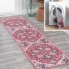 JONATHAN Y Machine Washable Indoor Area Rug 3X5 Green/Navy/Cream, Cirali Ornate Large Medallion for Living Room, Bedroom, Kitchen, Office, Easy-Cleaning, Pet-Friendly, Non-Shedding WSH105C-3(Cirali-red/Navy)