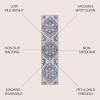 JONATHAN Y Machine Washable Indoor Area Rug 3X5 Green/Navy/Cream, Cirali Ornate Large Medallion for Living Room, Bedroom, Kitchen, Office, Easy-Cleaning, Pet-Friendly, Non-Shedding WSH105C-3(Cirali-blue/Beige)