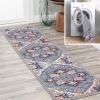 JONATHAN Y Machine Washable Indoor Area Rug 3X5 Green/Navy/Cream, Cirali Ornate Large Medallion for Living Room, Bedroom, Kitchen, Office, Easy-Cleaning, Pet-Friendly, Non-Shedding WSH105C-3(Cirali-blue/Beige)