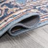 JONATHAN Y Machine Washable Indoor Area Rug 3X5 Green/Navy/Cream, Cirali Ornate Large Medallion for Living Room, Bedroom, Kitchen, Office, Easy-Cleaning, Pet-Friendly, Non-Shedding WSH105C-3(Cirali-blue/Beige)