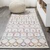 JONATHAN Y Boho Vintage Diamond Cream/Navy Indoor Area Rug 9X12 ft, Moroccan Hype for Living Room, Bedroom, Kitchen, Office, Easy-Cleaning, High Traffic, Pet-Friendly, Non-Shedding (MOH101F-9)(Ivory/Multi)