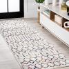 JONATHAN Y Boho Vintage Diamond Cream/Navy Indoor Area Rug 9X12 ft, Moroccan Hype for Living Room, Bedroom, Kitchen, Office, Easy-Cleaning, High Traffic, Pet-Friendly, Non-Shedding (MOH101F-9)(Cream/Multi)