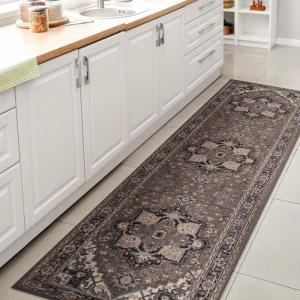 JONATHAN Y Machine Washable Indoor Area Rug 3X5 Green/Navy/Cream, Cirali Ornate Large Medallion for Living Room, Bedroom, Kitchen, Office, Easy-Cleaning, Pet-Friendly, Non-Shedding WSH105C-3(Cirali-green/Navy/Cream)