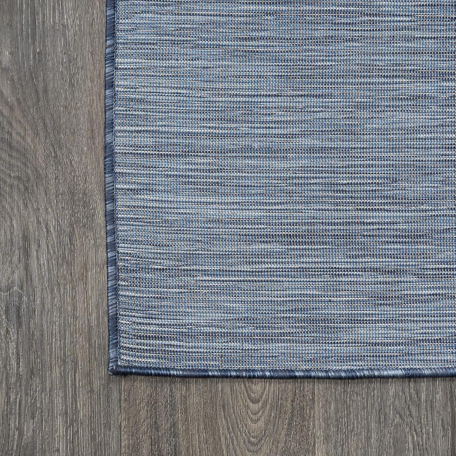 image:imageJONATHAN Y Flatweave Solid Indoor Outdoor Area Rug 3X5 Blue Ethan Modern for Backyard Patio Porch EasyCleaning High Traffic PetFriendly NonShedding TSN100B3Blue