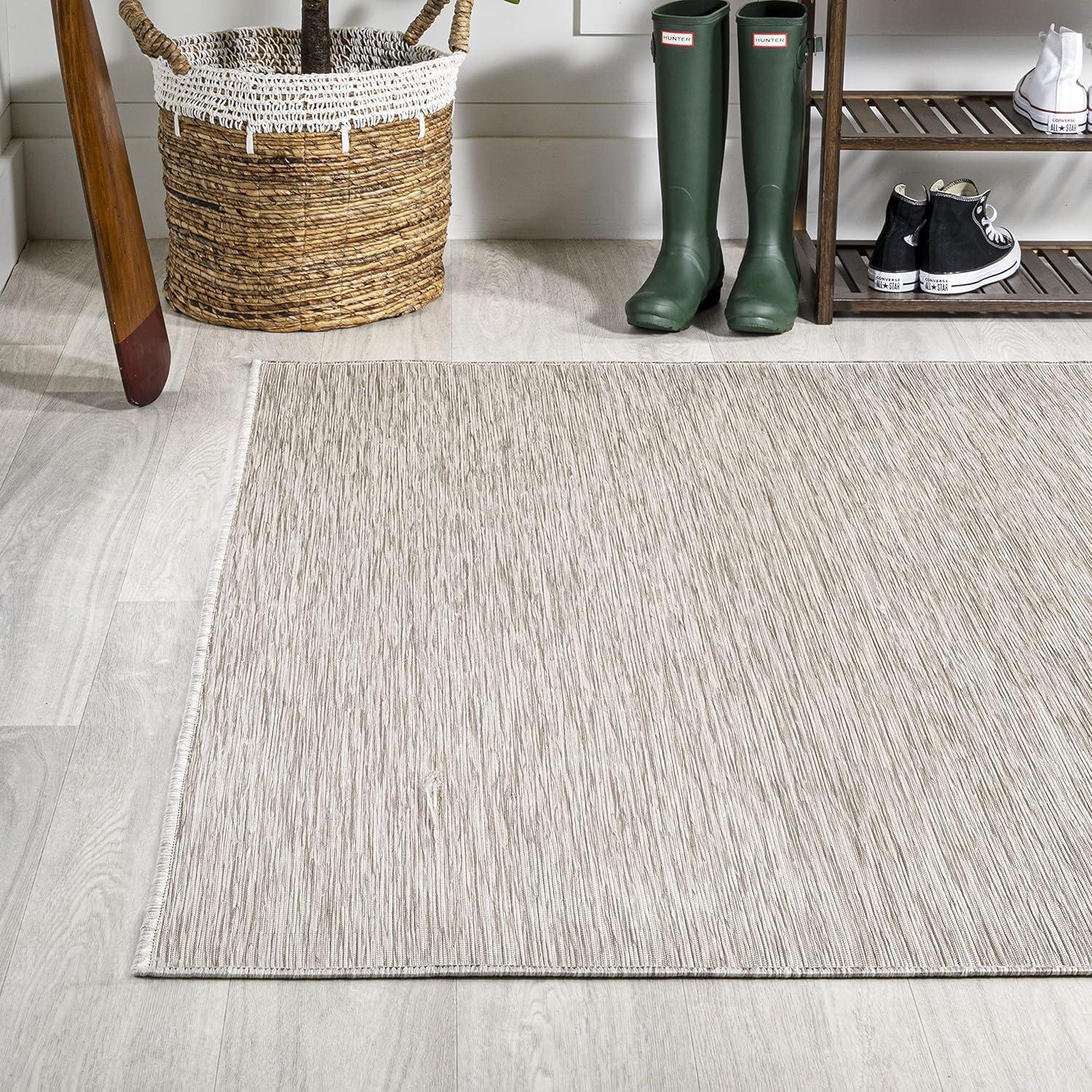 image:imageJONATHAN Y Flatweave Solid Indoor Outdoor Area Rug 3X5 Blue Ethan Modern for Backyard Patio Porch EasyCleaning High Traffic PetFriendly NonShedding TSN100B3Light Gray