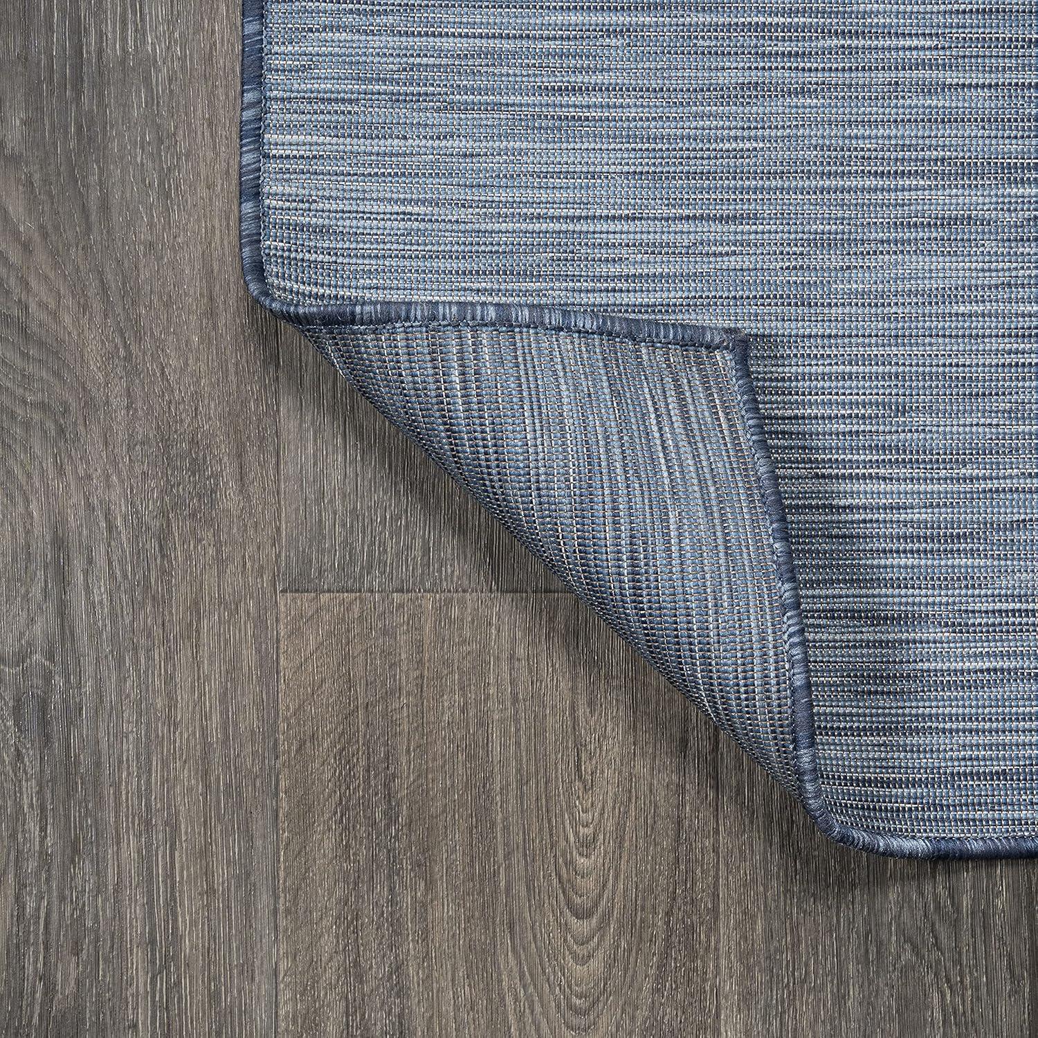 image:imageJONATHAN Y Flatweave Solid Indoor Outdoor Area Rug 3X5 Blue Ethan Modern for Backyard Patio Porch EasyCleaning High Traffic PetFriendly NonShedding TSN100B3Blue