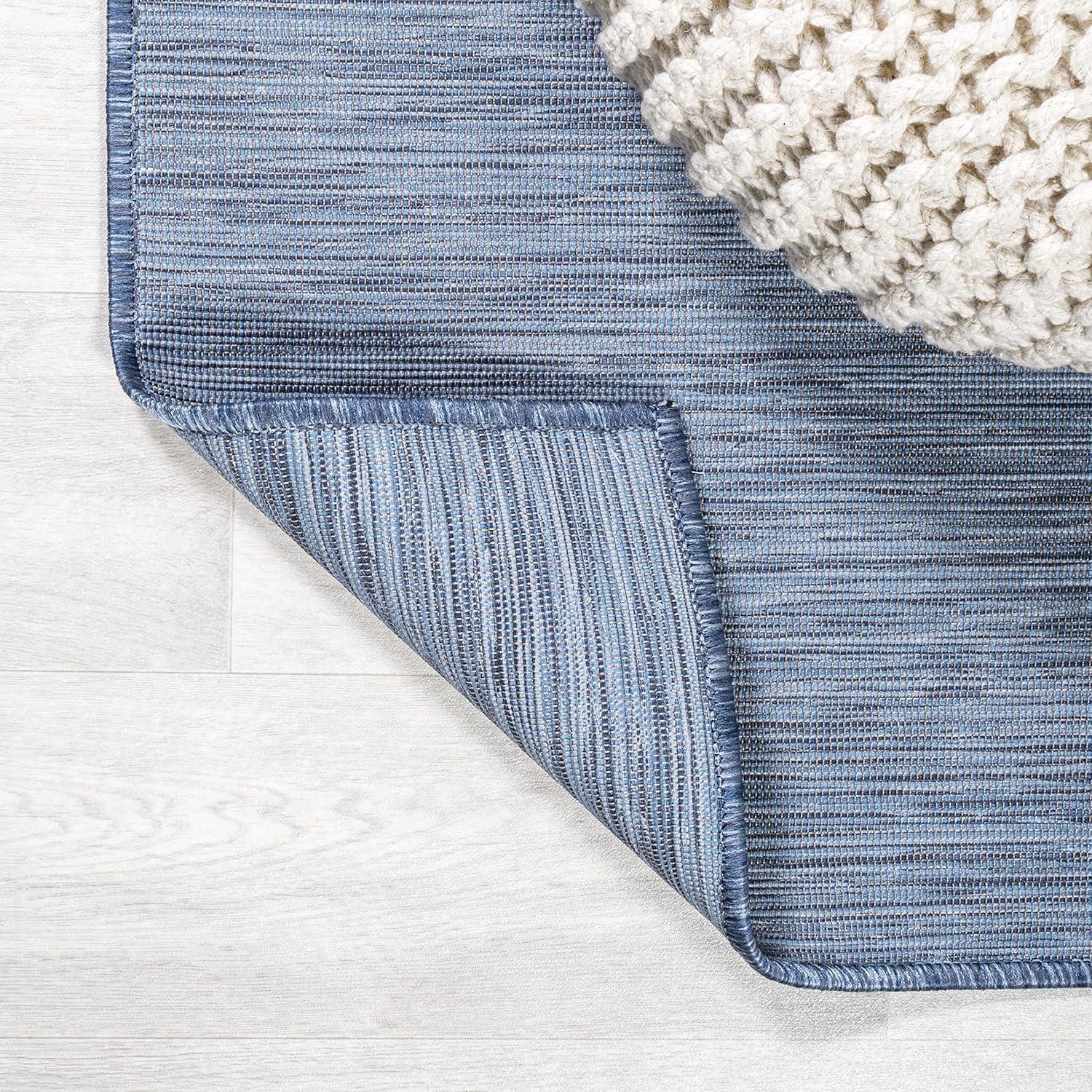 image:imageJONATHAN Y Flatweave Solid Indoor Outdoor Area Rug 3X5 Blue Ethan Modern for Backyard Patio Porch EasyCleaning High Traffic PetFriendly NonShedding TSN100B3Blue