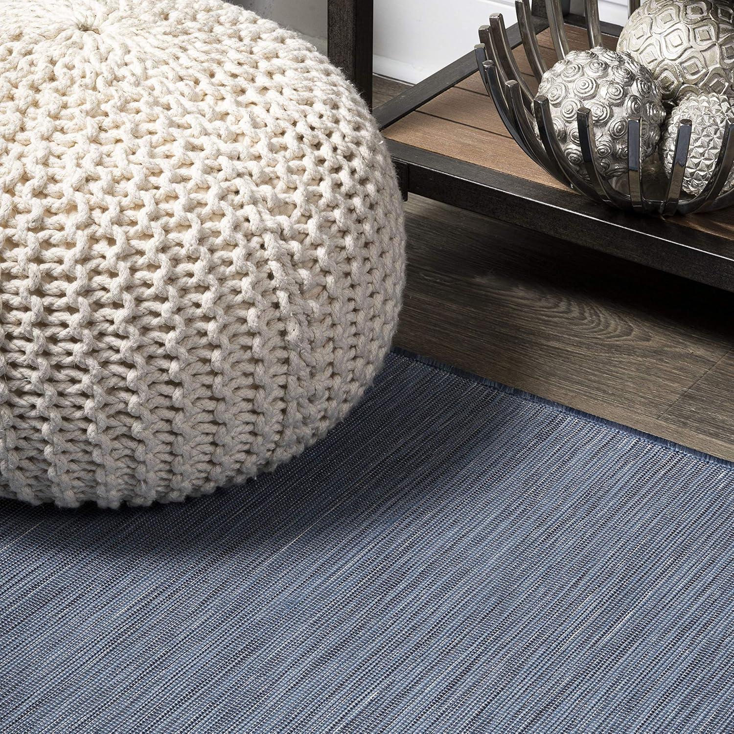 image:imageJONATHAN Y Flatweave Solid Indoor Outdoor Area Rug 3X5 Blue Ethan Modern for Backyard Patio Porch EasyCleaning High Traffic PetFriendly NonShedding TSN100B3Blue