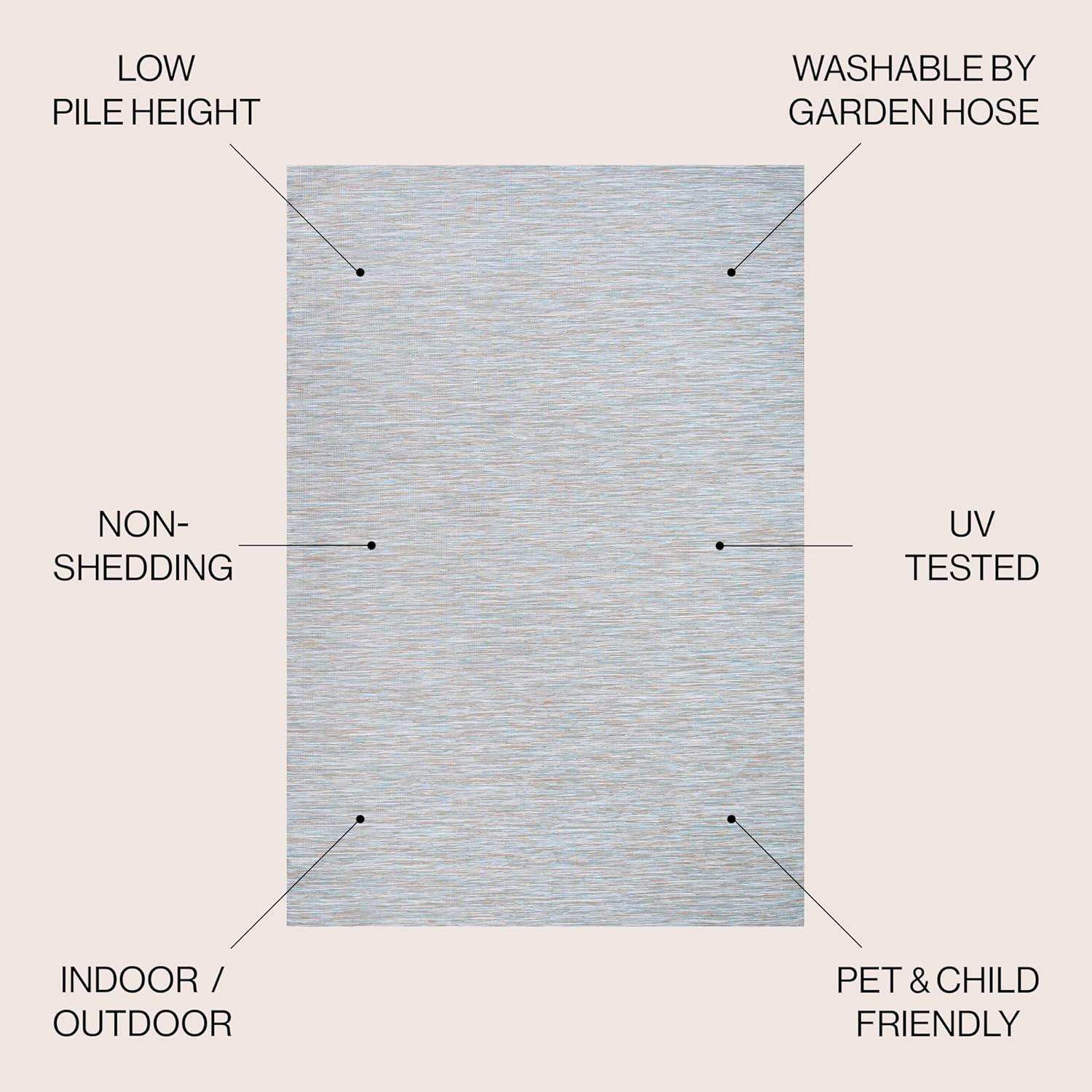 image:imageJONATHAN Y Flatweave Solid Indoor Outdoor Area Rug 3X5 Blue Ethan Modern for Backyard Patio Porch EasyCleaning High Traffic PetFriendly NonShedding TSN100B3Grey