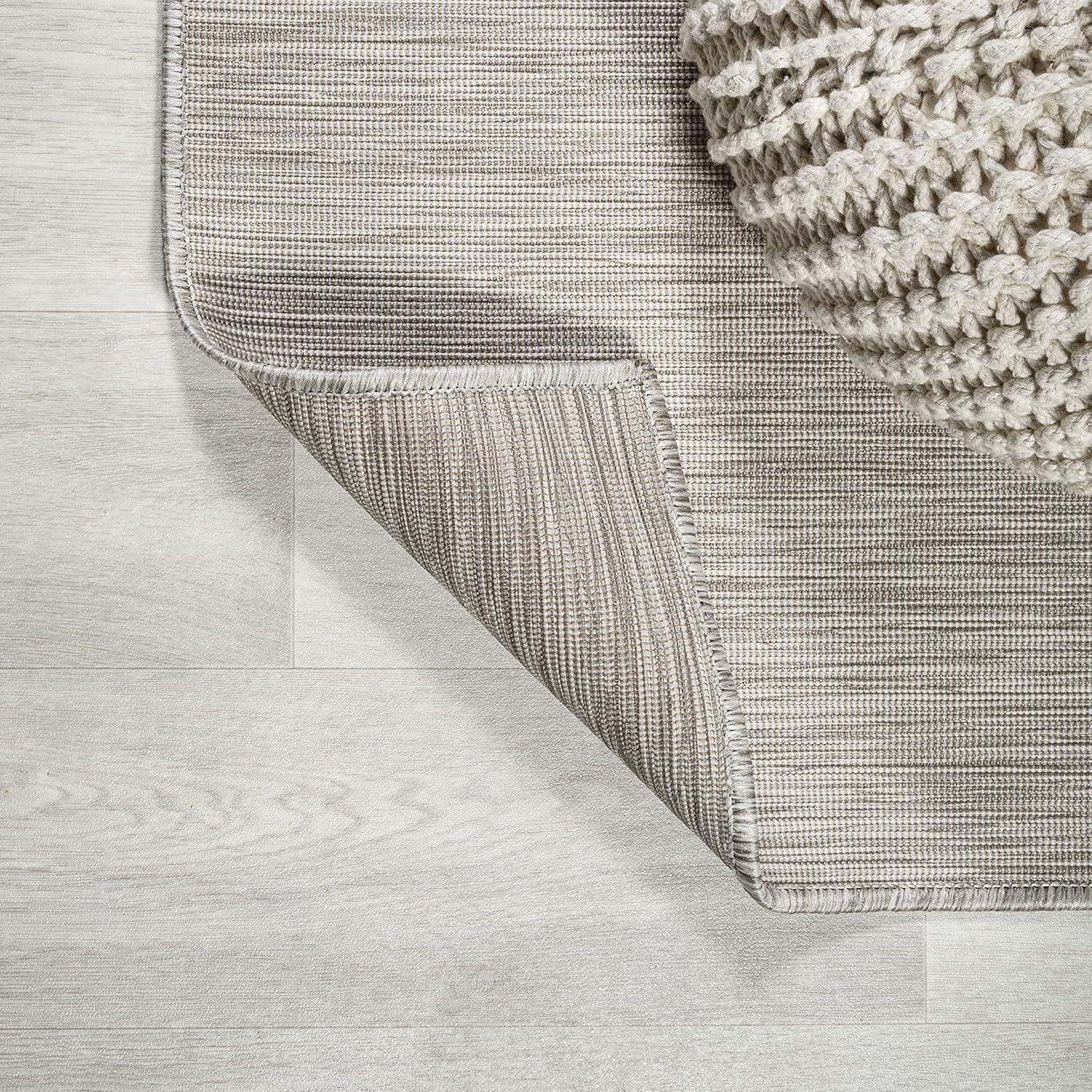 image:imageJONATHAN Y Flatweave Solid Indoor Outdoor Area Rug 3X5 Blue Ethan Modern for Backyard Patio Porch EasyCleaning High Traffic PetFriendly NonShedding TSN100B3Light Gray