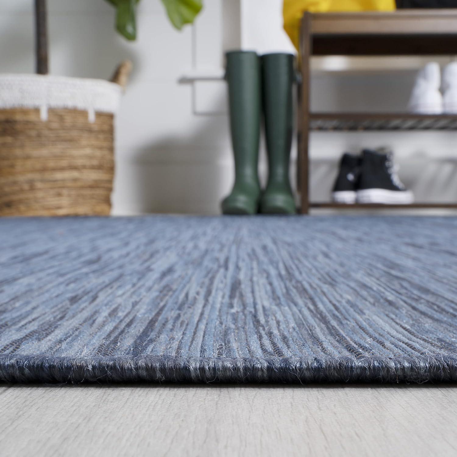image:imageJONATHAN Y Flatweave Solid Indoor Outdoor Area Rug 3X5 Blue Ethan Modern for Backyard Patio Porch EasyCleaning High Traffic PetFriendly NonShedding TSN100B3Blue