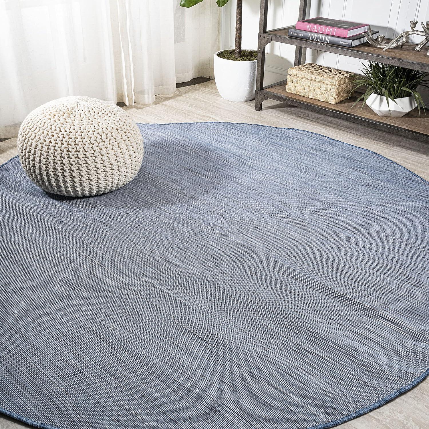 image:imageJONATHAN Y Flatweave Solid Indoor Outdoor Area Rug 3X5 Blue Ethan Modern for Backyard Patio Porch EasyCleaning High Traffic PetFriendly NonShedding TSN100B3Blue