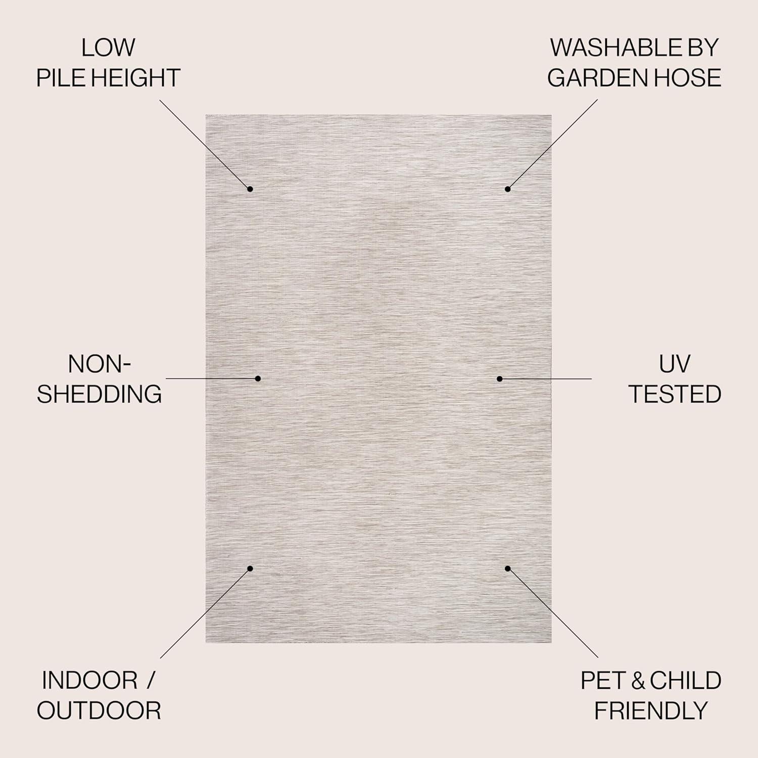 image:imageJONATHAN Y Flatweave Solid Indoor Outdoor Area Rug 3X5 Blue Ethan Modern for Backyard Patio Porch EasyCleaning High Traffic PetFriendly NonShedding TSN100B3Light Gray