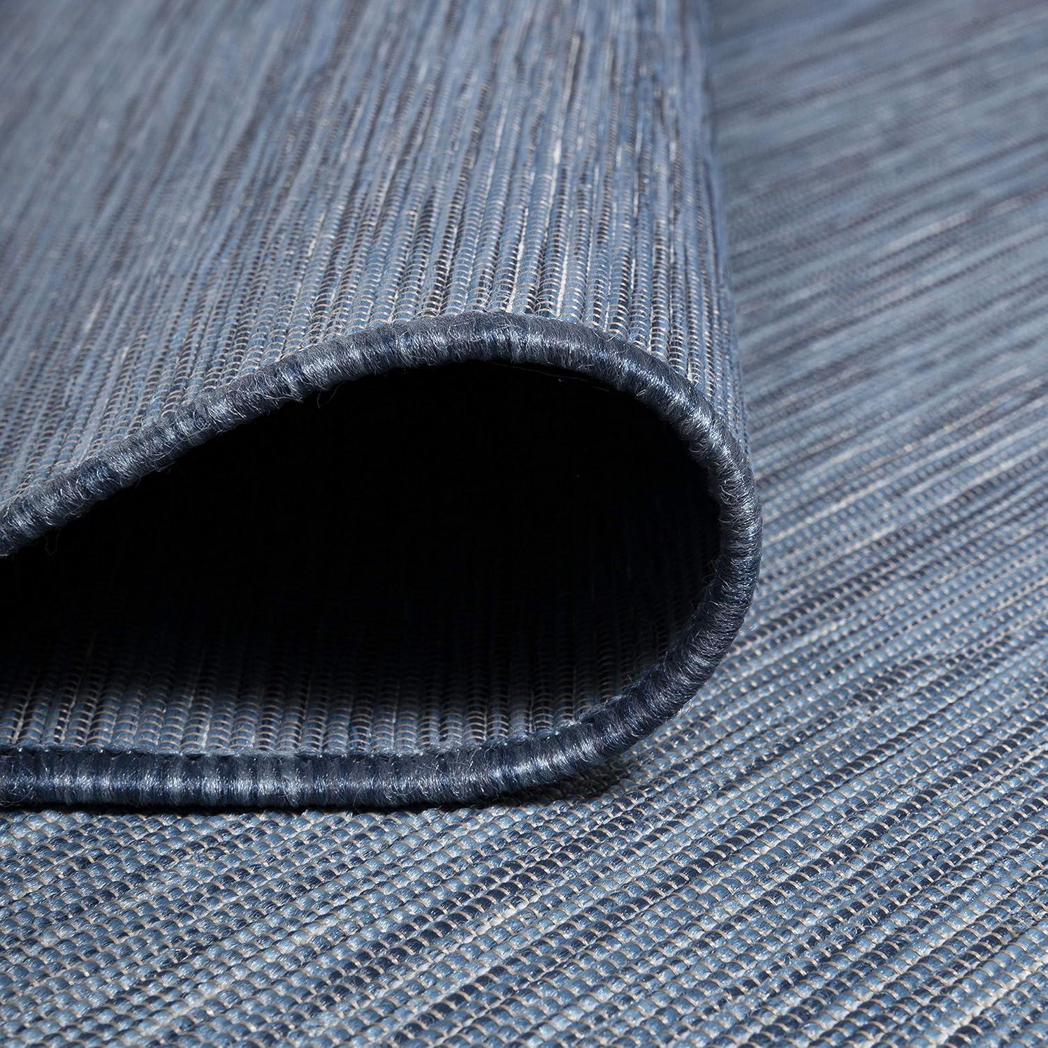image:imageJONATHAN Y Flatweave Solid Indoor Outdoor Area Rug 3X5 Blue Ethan Modern for Backyard Patio Porch EasyCleaning High Traffic PetFriendly NonShedding TSN100B3Blue