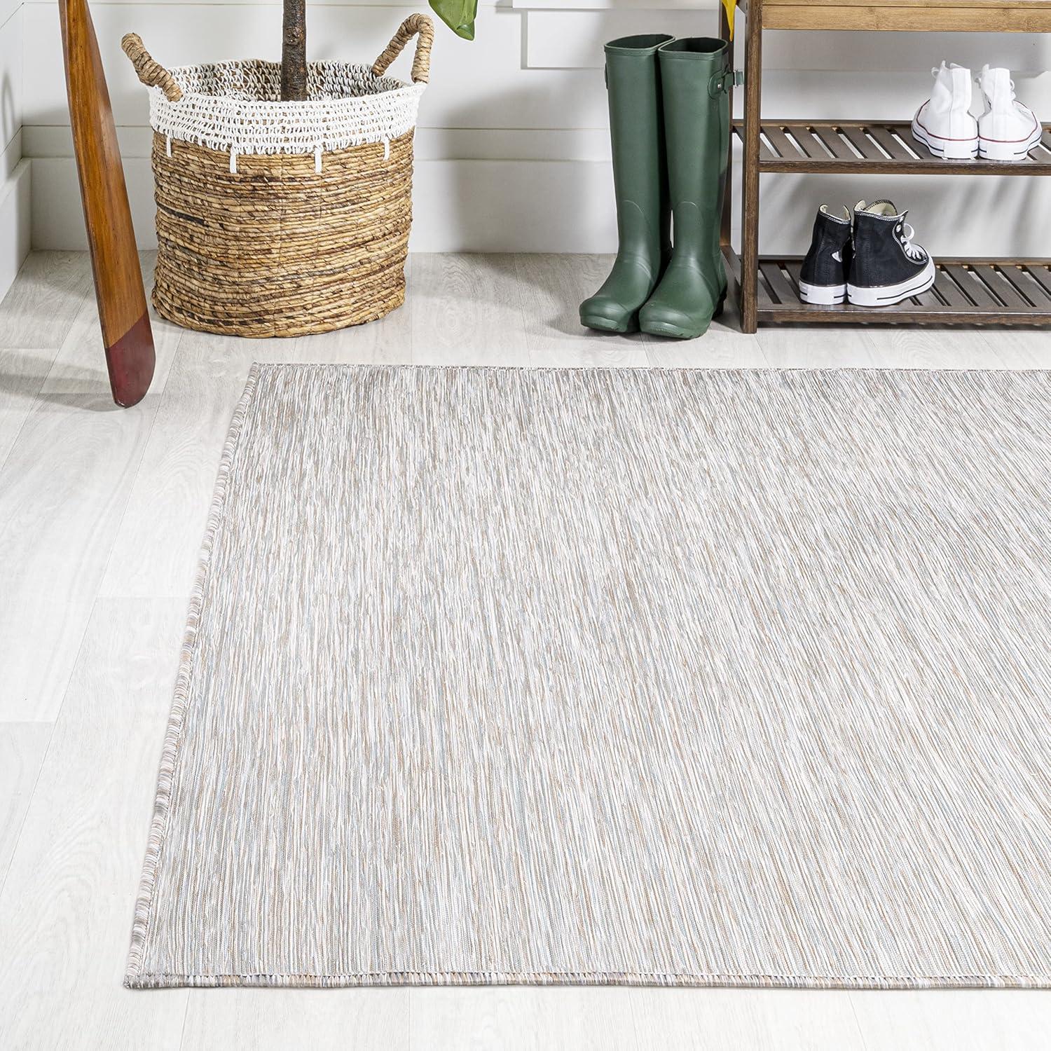 image:imageJONATHAN Y Flatweave Solid Indoor Outdoor Area Rug 3X5 Blue Ethan Modern for Backyard Patio Porch EasyCleaning High Traffic PetFriendly NonShedding TSN100B3Grey