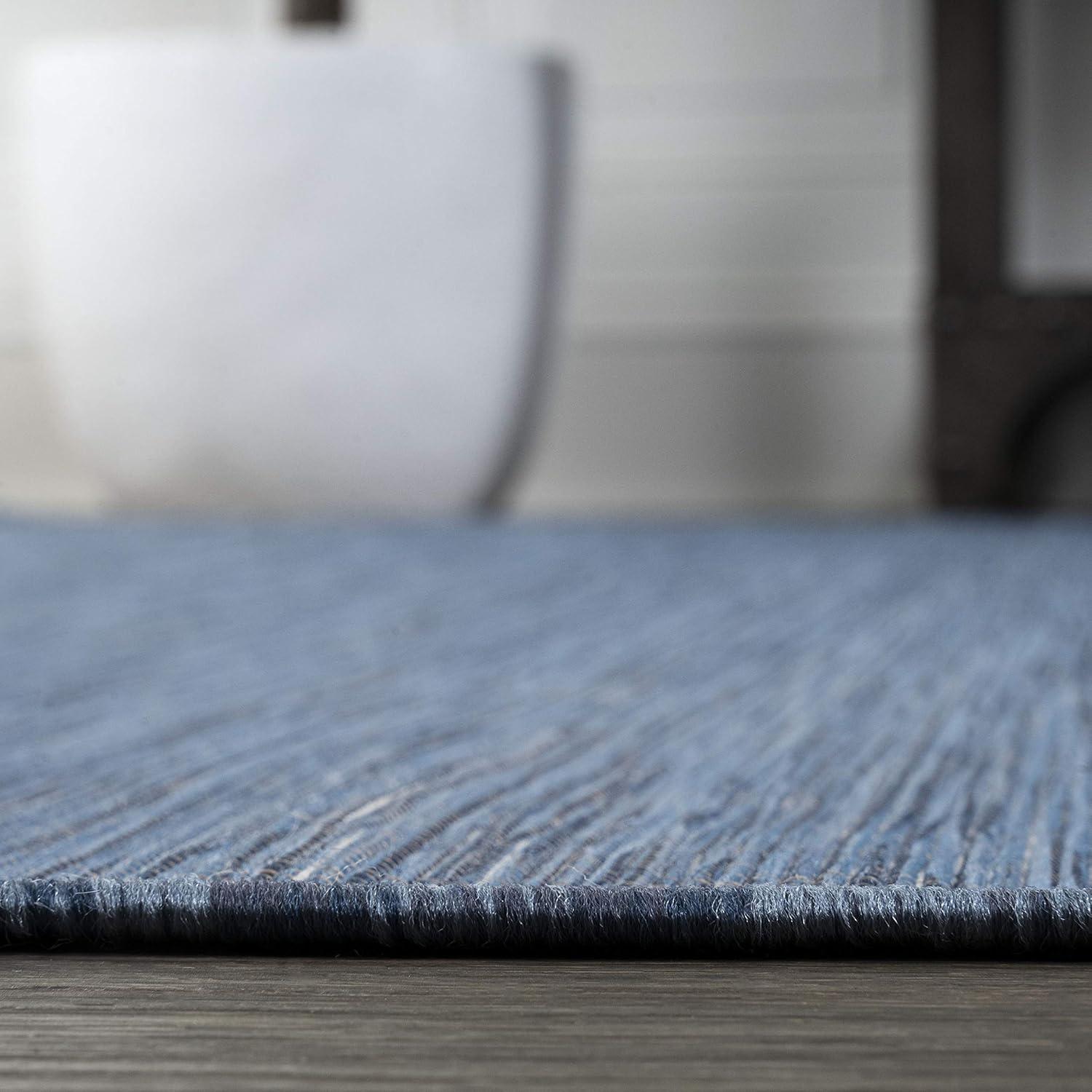 image:imageJONATHAN Y Flatweave Solid Indoor Outdoor Area Rug 3X5 Blue Ethan Modern for Backyard Patio Porch EasyCleaning High Traffic PetFriendly NonShedding TSN100B3Blue
