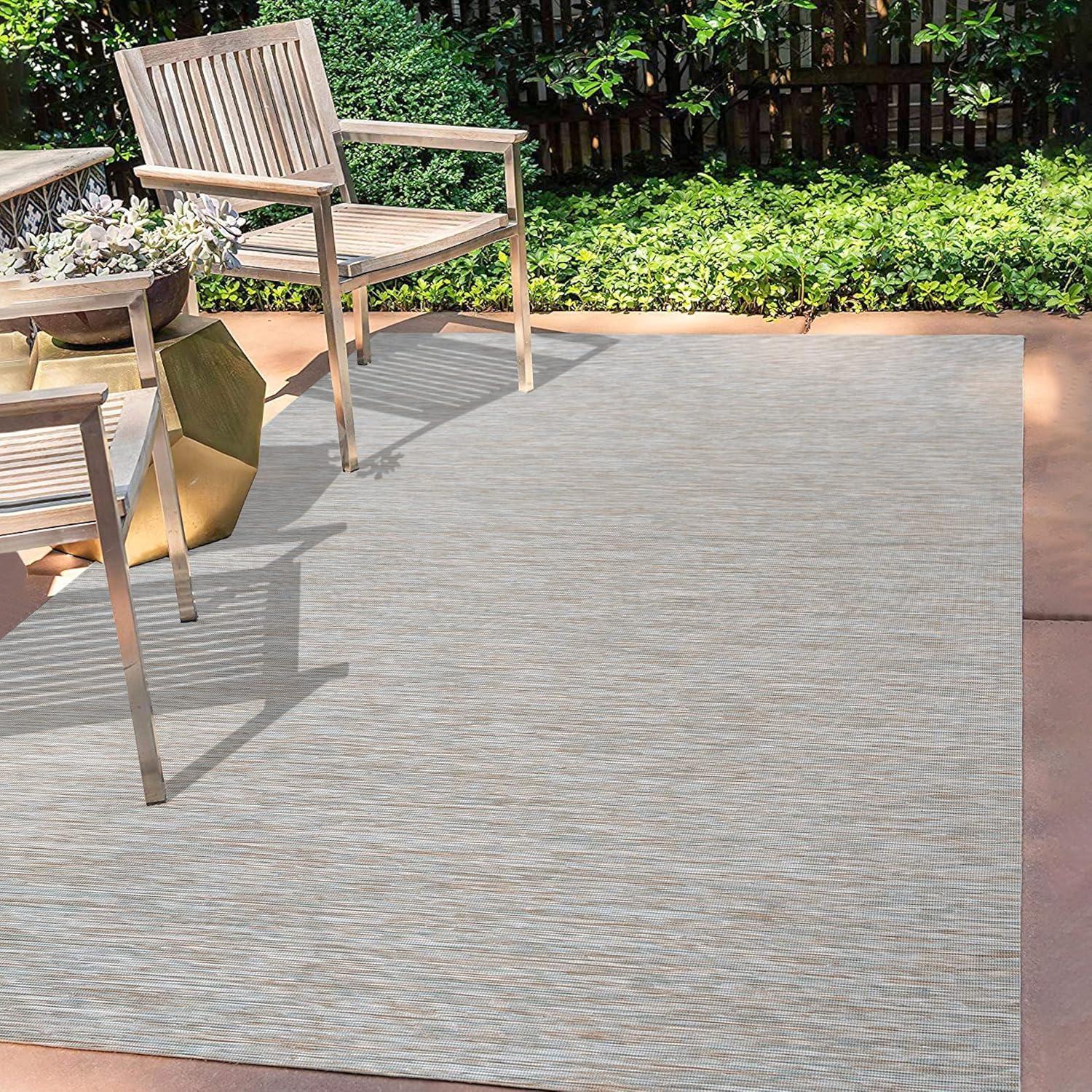 image:imageJONATHAN Y Flatweave Solid Indoor Outdoor Area Rug 3X5 Blue Ethan Modern for Backyard Patio Porch EasyCleaning High Traffic PetFriendly NonShedding TSN100B3Grey