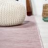 JONATHAN Y Flatweave Solid Indoor Outdoor Area Rug 3X5 Blue, Ethan Modern for Backyard, Patio, Porch, Easy-Cleaning, High Traffic, Pet-Friendly, Non-Shedding (TSN100B-3)(Pink)