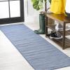 JONATHAN Y Flatweave Solid Indoor Outdoor Area Rug 3X5 Blue, Ethan Modern for Backyard, Patio, Porch, Easy-Cleaning, High Traffic, Pet-Friendly, Non-Shedding (TSN100B-3)(Blue)