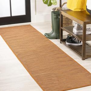JONATHAN Y Flatweave Solid Indoor Outdoor Area Rug 3X5 Blue, Ethan Modern for Backyard, Patio, Porch, Easy-Cleaning, High Traffic, Pet-Friendly, Non-Shedding (TSN100B-3)(Orange)