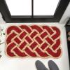 JONATHAN Y Scalloped Basketweave Coir Indoor Outdoor Mat 18″X30″ Gray/Bleach, Maeve Classic Coastal for Backyard, Patio, Porch, Easy-Cleaning, High Traffic, Pet-Friendly, Non-Shedding (NRF100C-1830)(Red/Bleach)