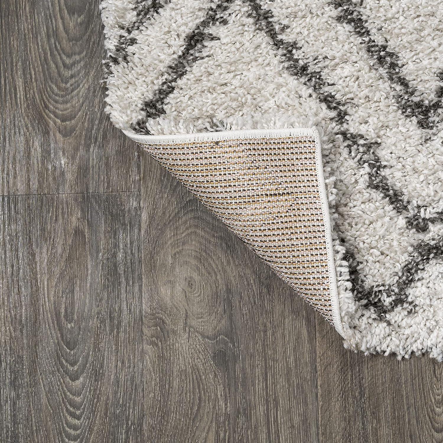 image:imageJONATHAN Y Diamond Trellis Shag BeigeDark Gray Indoor Area Rug 3X5 ft Soller for Living Room Bedroom Kitchen Office EasyCleaning High Traffic PetFriendly NonShedding SHG103A33 x 5 Rectangular
