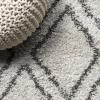 JONATHAN Y Diamond Trellis Shag Beige/Dark Gray Indoor Area Rug 3X5 ft, Soller for Living Room, Bedroom, Kitchen, Office, Easy-Cleaning, High Traffic, Pet-Friendly, Non-Shedding SHG103A-3(3′ x 5′ (Rectangular))