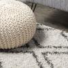 JONATHAN Y Diamond Trellis Shag Beige/Dark Gray Indoor Area Rug 3X5 ft, Soller for Living Room, Bedroom, Kitchen, Office, Easy-Cleaning, High Traffic, Pet-Friendly, Non-Shedding SHG103A-3(2’3″ x 8′ (Runner))