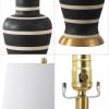 JONATHAN Y JYL4026H 29″ Traditional Yellow and Gold Ceramic Urn Table Lamp for Living Room, Classic Vintage Bedside Nightstand Lamp for Bedroom, White Linen Drum Shade, LED Bulb Included(Black/Beige)