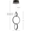 JONATHAN Y JYL7210A 7.75″ Modern Black LED Pendant Light, Dimmable Contemporary Ring Hanging Ceiling Fixture, Adjustable Height Light for Kitchen Island, Dining Room, Foyer, Integrated LED