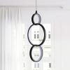 JONATHAN Y JYL7210A 7.75″ Modern Black LED Pendant Light, Dimmable Contemporary Ring Hanging Ceiling Fixture, Adjustable Height Light for Kitchen Island, Dining Room, Foyer, Integrated LED