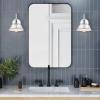 JONATHAN Y JYL7482A Frisco 18″ 2 Light Farmhouse Industrial Iron LED Vanity, Rustic, Transitional, 2700K Cozy Warm Light for Bathroom Hallway Living Room Bedroom Mirror Cabinet, Chrome(Chrome)
