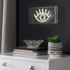 JONATHAN Y NEN1001A Eye 11.8″ Contemporary Glam Acrylic Box USB Operated LED Neon Light, Yellow Plug in Wall Light for Bedroom Wall Décor, Kids Bedroom, Party Supplier