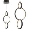 JONATHAN Y JYL7210A 7.75″ Modern Black LED Pendant Light, Dimmable Contemporary Ring Hanging Ceiling Fixture, Adjustable Height Light for Kitchen Island, Dining Room, Foyer, Integrated LED