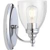 JONATHAN Y JYL7469A Oil Rubbed Bronze Vanity Light, Traditional 9″ Wall Sconce with Clear Seeded Glass Shade, Hardwired Bathroom Light Fixture for Mirror, Powder Room, Hallway, E26 Base(Chrome)